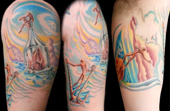Tattoos - Lost @ sea series half sleeve - 46317